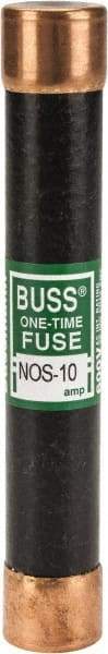 Cooper Bussmann - 600 VAC, 10 Amp, Fast-Acting General Purpose Fuse - Fuse Holder Mount, 127mm OAL, 50 at AC/DC kA Rating, 13/16" Diam - USA Tool & Supply