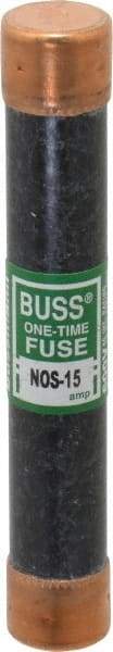 Cooper Bussmann - 600 VAC, 15 Amp, Fast-Acting General Purpose Fuse - Fuse Holder Mount, 127mm OAL, 50 at AC/DC kA Rating, 13/16" Diam - USA Tool & Supply