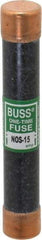 Cooper Bussmann - 600 VAC, 15 Amp, Fast-Acting General Purpose Fuse - Fuse Holder Mount, 127mm OAL, 50 at AC/DC kA Rating, 13/16" Diam - USA Tool & Supply