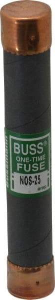 Cooper Bussmann - 600 VAC, 25 Amp, Fast-Acting General Purpose Fuse - Fuse Holder Mount, 127mm OAL, 50 at AC/DC kA Rating, 13/16" Diam - USA Tool & Supply