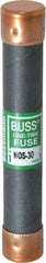 Cooper Bussmann - 600 VAC, 30 Amp, Fast-Acting General Purpose Fuse - Fuse Holder Mount, 127mm OAL, 50 at AC/DC kA Rating, 13/16" Diam - USA Tool & Supply