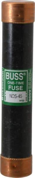 Cooper Bussmann - 600 VAC, 45 Amp, Fast-Acting General Purpose Fuse - Fuse Holder Mount, 5-1/2" OAL, 50 at AC/DC kA Rating, 1-1/16" Diam - USA Tool & Supply