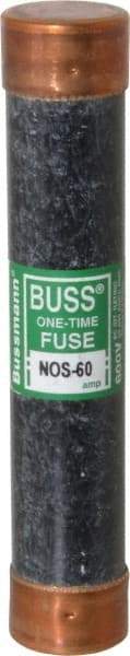 Cooper Bussmann - 600 VAC, 60 Amp, Fast-Acting General Purpose Fuse - Fuse Holder Mount, 5-1/2" OAL, 50 at AC/DC kA Rating, 1-1/16" Diam - USA Tool & Supply