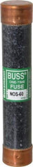 Cooper Bussmann - 600 VAC, 60 Amp, Fast-Acting General Purpose Fuse - Fuse Holder Mount, 5-1/2" OAL, 50 at AC/DC kA Rating, 1-1/16" Diam - USA Tool & Supply