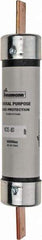 Cooper Bussmann - 600 VAC, 80 Amp, Fast-Acting General Purpose Fuse - Bolt-on Mount, 7-7/8" OAL, 10 (RMS Symmetrical) kA Rating, 1-5/16" Diam - USA Tool & Supply