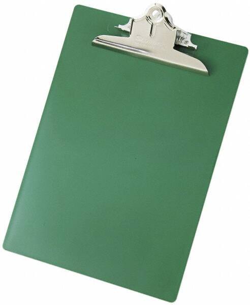 Saunders - 13 Inch Long x 9 Inch Wide x 1-3/4 Inch High, Clip Board - Green - USA Tool & Supply