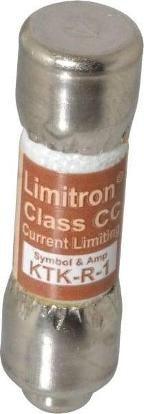 Cooper Bussmann - 600 VAC, 1 Amp, Fast-Acting General Purpose Fuse - Fuse Holder Mount, 1-1/2" OAL, 200 at AC (RMS) kA Rating, 13/32" Diam - USA Tool & Supply