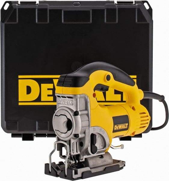 DeWALT - 6.5 Amp, 500 to 3,100 SPM, 1 Inch Stroke Length, Electric Jigsaw - 120V, 45° Cutting Angle - USA Tool & Supply