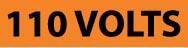 NMC - Electrical Markers Label - Legend: 110 Volts, English, Black & Orange, 9" Long x 2-1/4" High, Sign Muscle Finish - USA Tool & Supply