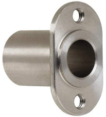 Gibraltar - 1/2" Pin Diam, #10-32 Mounting Hole, Oblong Flange, Stainless Steel Quick Release Pin Receptacle - 1-1/8" Between Mount Hole Center, 1.195" Depth, 3/4" Diam, Grade 303 - USA Tool & Supply