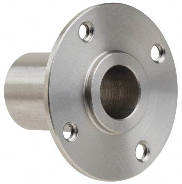 Gibraltar - 3/8" Pin Diam, #6-32 Mounting Hole, Round Flange, Stainless Steel Quick Release Pin Receptacle - 1" Between Mount Hole Center, 0.913" Depth, 9/16" Diam, Grade 303 - USA Tool & Supply
