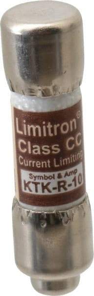 Cooper Bussmann - 600 VAC, 10 Amp, Fast-Acting General Purpose Fuse - Fuse Holder Mount, 1-1/2" OAL, 200 at AC (RMS) kA Rating, 13/32" Diam - USA Tool & Supply