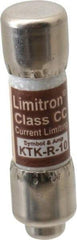 Cooper Bussmann - 600 VAC, 10 Amp, Fast-Acting General Purpose Fuse - Fuse Holder Mount, 1-1/2" OAL, 200 at AC (RMS) kA Rating, 13/32" Diam - USA Tool & Supply