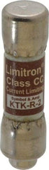 Cooper Bussmann - 600 VAC, 2 Amp, Fast-Acting General Purpose Fuse - Fuse Holder Mount, 1-1/2" OAL, 200 at AC (RMS) kA Rating, 13/32" Diam - USA Tool & Supply