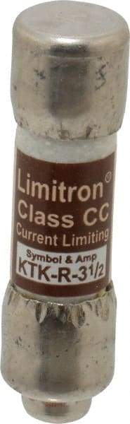 Cooper Bussmann - 600 VAC, 3.5 Amp, Fast-Acting General Purpose Fuse - Fuse Holder Mount, 1-1/2" OAL, 200 at AC (RMS) kA Rating, 13/32" Diam - USA Tool & Supply