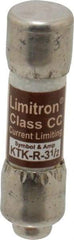 Cooper Bussmann - 600 VAC, 3.5 Amp, Fast-Acting General Purpose Fuse - Fuse Holder Mount, 1-1/2" OAL, 200 at AC (RMS) kA Rating, 13/32" Diam - USA Tool & Supply