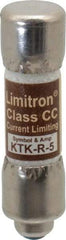Cooper Bussmann - 600 VAC, 5 Amp, Fast-Acting General Purpose Fuse - Fuse Holder Mount, 1-1/2" OAL, 200 at AC (RMS) kA Rating, 13/32" Diam - USA Tool & Supply
