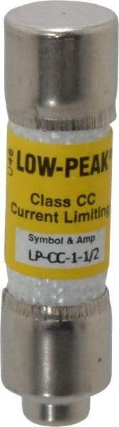 Cooper Bussmann - 300 VDC, 600 VAC, 1.5 Amp, Time Delay General Purpose Fuse - Fuse Holder Mount, 1-1/2" OAL, 20 at DC, 200 at AC (RMS) kA Rating, 13/32" Diam - USA Tool & Supply