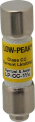 Cooper Bussmann - 300 VDC, 600 VAC, 1.6 Amp, Time Delay General Purpose Fuse - Fuse Holder Mount, 1-1/2" OAL, 20 at DC, 200 at AC (RMS) kA Rating, 13/32" Diam - USA Tool & Supply
