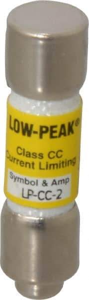 Cooper Bussmann - 300 VDC, 600 VAC, 2 Amp, Time Delay General Purpose Fuse - Fuse Holder Mount, 1-1/2" OAL, 20 at DC, 200 at AC (RMS) kA Rating, 13/32" Diam - USA Tool & Supply