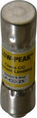 Cooper Bussmann - 300 VDC, 600 VAC, 25 Amp, Time Delay General Purpose Fuse - Fuse Holder Mount, 1-1/2" OAL, 20 at DC, 200 at AC (RMS) kA Rating, 13/32" Diam - USA Tool & Supply