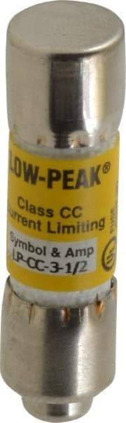 Cooper Bussmann - 150 VDC, 600 VAC, 3.5 Amp, Time Delay General Purpose Fuse - Fuse Holder Mount, 1-1/2" OAL, 20 at DC, 200 at AC (RMS) kA Rating, 13/32" Diam - USA Tool & Supply
