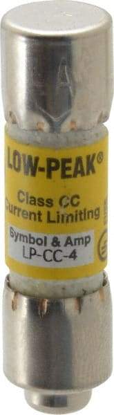 Cooper Bussmann - 150 VDC, 600 VAC, 4 Amp, Time Delay General Purpose Fuse - Fuse Holder Mount, 1-1/2" OAL, 20 at DC, 200 at AC (RMS) kA Rating, 13/32" Diam - USA Tool & Supply