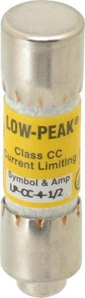 Cooper Bussmann - 150 VDC, 600 VAC, 4.5 Amp, Time Delay General Purpose Fuse - Fuse Holder Mount, 1-1/2" OAL, 20 at DC, 200 at AC (RMS) kA Rating, 13/32" Diam - USA Tool & Supply