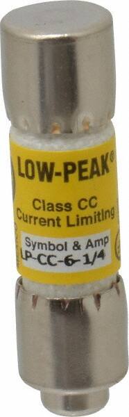 Cooper Bussmann - 150 VDC, 600 VAC, 6.25 Amp, Time Delay General Purpose Fuse - Fuse Holder Mount, 1-1/2" OAL, 20 at DC, 200 at AC (RMS) kA Rating, 13/32" Diam - USA Tool & Supply