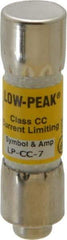 Cooper Bussmann - 150 VDC, 600 VAC, 7 Amp, Time Delay General Purpose Fuse - Fuse Holder Mount, 1-1/2" OAL, 20 at DC, 200 at AC (RMS) kA Rating, 13/32" Diam - USA Tool & Supply