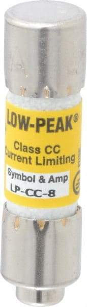 Cooper Bussmann - 150 VDC, 600 VAC, 8 Amp, Time Delay General Purpose Fuse - Fuse Holder Mount, 1-1/2" OAL, 20 at DC, 200 at AC (RMS) kA Rating, 13/32" Diam - USA Tool & Supply
