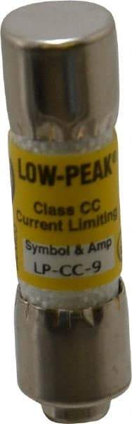 Cooper Bussmann - 150 VDC, 600 VAC, 9 Amp, Time Delay General Purpose Fuse - Fuse Holder Mount, 1-1/2" OAL, 20 at DC, 200 at AC (RMS) kA Rating, 13/32" Diam - USA Tool & Supply