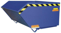 Vestil - 4,000 Lb Load Capacity, 1/2 Cu Yd, Steel Self-Dumping Hopper - 24-9/16" Wide x 51-1/4" Long x 28-1/4" High, Blue - USA Tool & Supply