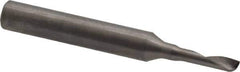 Onsrud - 1/8" Cutting Diam x 1/2" Length of Cut, 1 Flute, Upcut Spiral Router Bit - Uncoated, Right Hand Cut, Solid Carbide, 2" OAL x 1/4" Shank Diam, Single Edge, 22° Helix Angle - USA Tool & Supply