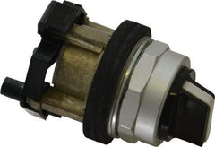 Eaton Cutler-Hammer - 30-1/2mm Mount Hole, 2 Position, Knob Operated, Selector Switch Only - Black, Maintained (MA) - Maintained (MA), Nonilluminated, Oil and Watertight - USA Tool & Supply