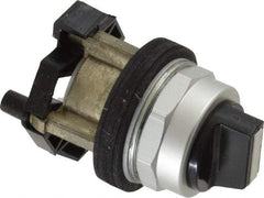 Eaton Cutler-Hammer - 30-1/2mm Mount Hole, 3 Position, Knob Operated, Selector Switch Only - Black, Maintained (MA) - Maintained (MA) - Maintained (MA), Nonilluminated, Oil and Watertight - USA Tool & Supply