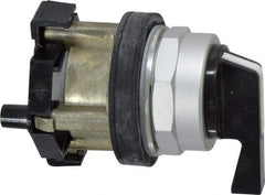 Eaton Cutler-Hammer - 30-1/2mm Mount Hole, 2 Position, Lever Operated, Selector Switch Only - Black, Maintained (MA) - Maintained (MA), Nonilluminated, Oil and Watertight - USA Tool & Supply