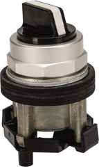 Eaton Cutler-Hammer - 30-1/2mm Mount Hole, 2 Position, Knob Operated, Selector Switch Only - Black, Maintained (MA) - Momentary (MO), Nonilluminated, Oil and Watertight - USA Tool & Supply