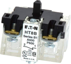 Eaton Cutler-Hammer - NC, 1 to 500 mA, Electrical Switch Contact Block - 5 to 28 Volt, 30-1/2mm Hole, For Use with Indicating Lights, Pushbuttons - USA Tool & Supply