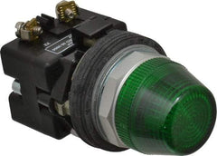 Eaton Cutler-Hammer - 30-1/2mm Mount Hole, Pushbutton Switch - Illuminated - USA Tool & Supply