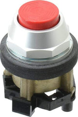 Eaton Cutler-Hammer - 30-1/2mm Mount Hole, Extended Straight, Pushbutton Switch Only - Round, Red Pushbutton, Nonilluminated, Momentary (MO), Corrosion Resistant, Oiltight and Watertight - USA Tool & Supply