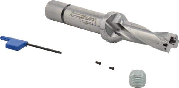 Iscar - 2.06" Max Drill Depth, 3xD, 11/16" Diam, Indexable Insert Drill - 3/4" Shank Diam, Straight Shank - USA Tool & Supply
