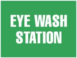 NMC - "Eye Wash Station", 7" Long x 10" Wide, Rigid Plastic Safety Sign - Rectangle, 0.05" Thick, Use for First Aid - USA Tool & Supply