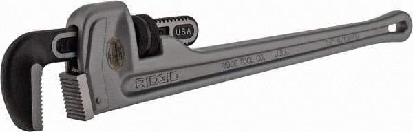 Ridgid - 24" Aluminum Straight Pipe Wrench - 3" Pipe Capacity - USA Tool & Supply
