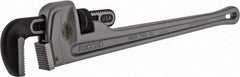 Ridgid - 24" Aluminum Straight Pipe Wrench - 3" Pipe Capacity - USA Tool & Supply