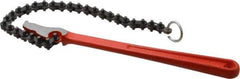 Ridgid - 2" Max Pipe Capacity, 15-3/4" Long, Chain Wrench - 4" Actual OD, 12" Handle Length - USA Tool & Supply