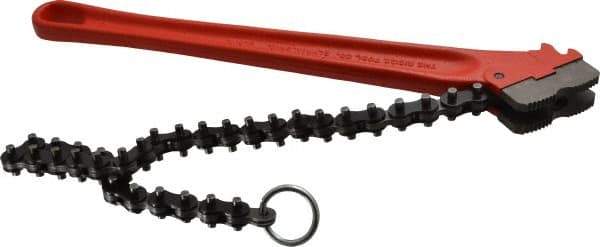 Ridgid - 2" Max Pipe Capacity, 18-1/2" Long, Chain Wrench - 5" Actual OD, 14" Handle Length - USA Tool & Supply