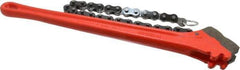 Ridgid - 2-1/2" Max Pipe Capacity, 20-1/4" Long, Chain Wrench - 5" Actual OD, 18" Handle Length - USA Tool & Supply