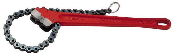 Ridgid - 4-1/2" Max Pipe Capacity, 29" Long, Chain Wrench - 7-1/2" Actual OD, 36" Handle Length - USA Tool & Supply