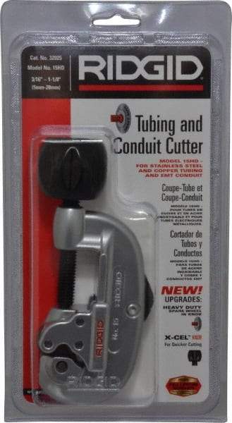 Ridgid - 3/16" to 1-1/8" Pipe Capacity, Tube Cutter - Cuts Copper, Aluminum, Brass - USA Tool & Supply